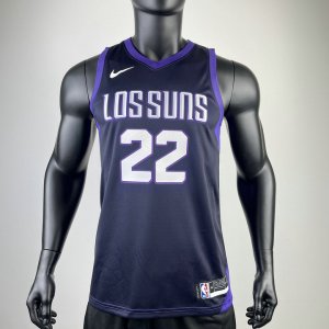 NBA 22 Ayton Phoenix Suns 2018 city Maillot Violet imprimé